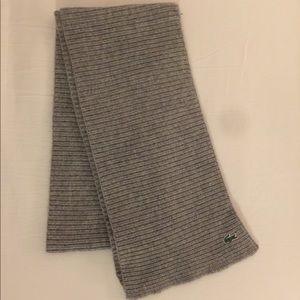 Lacoste Ribbed Wool Scarf